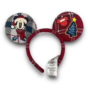 Disney Parks Christmas Sweater Spirit Jersey Mickey Mouse Ears Headband Red